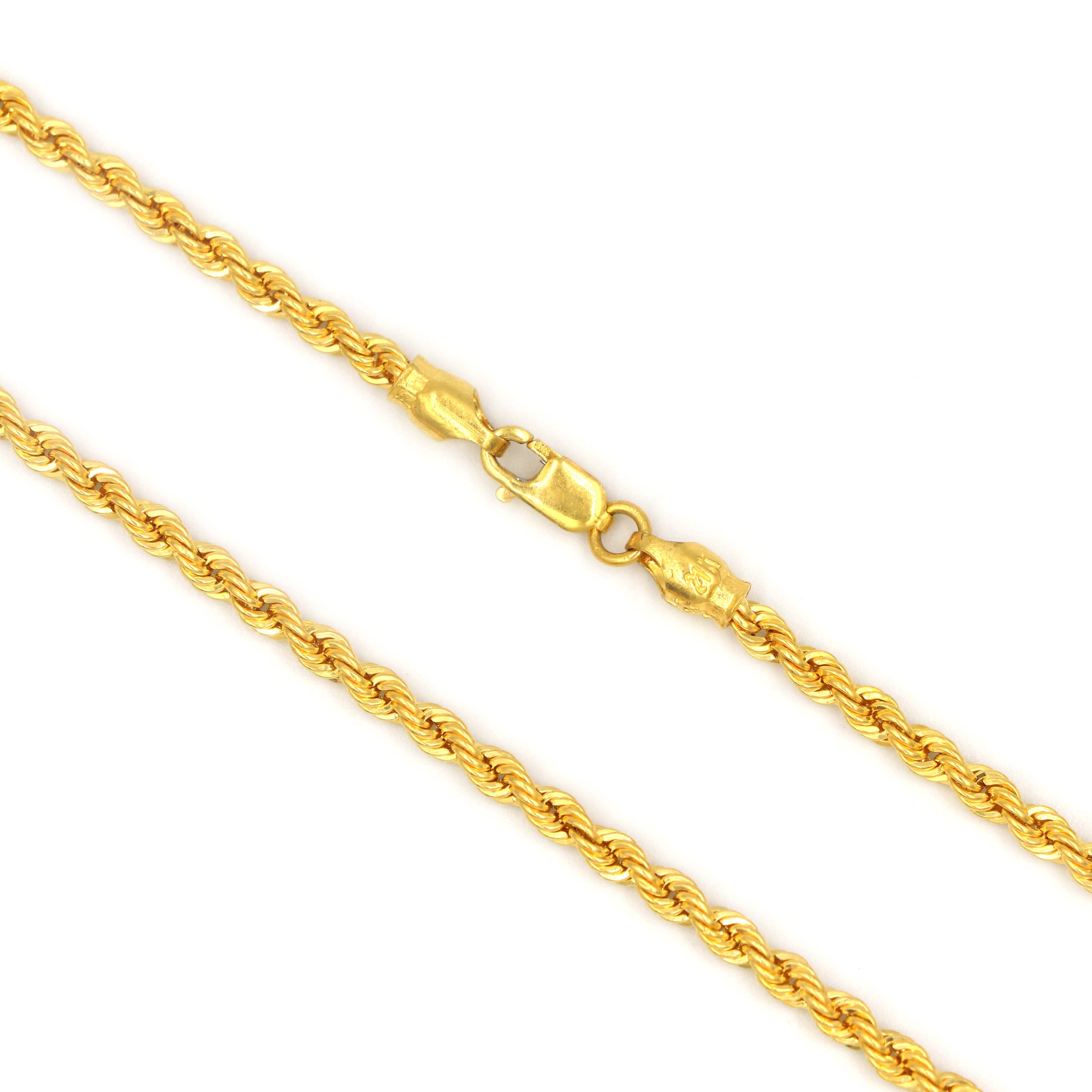 21K Gold Rope Chain – Superior Purity & Classic Craftsmanship