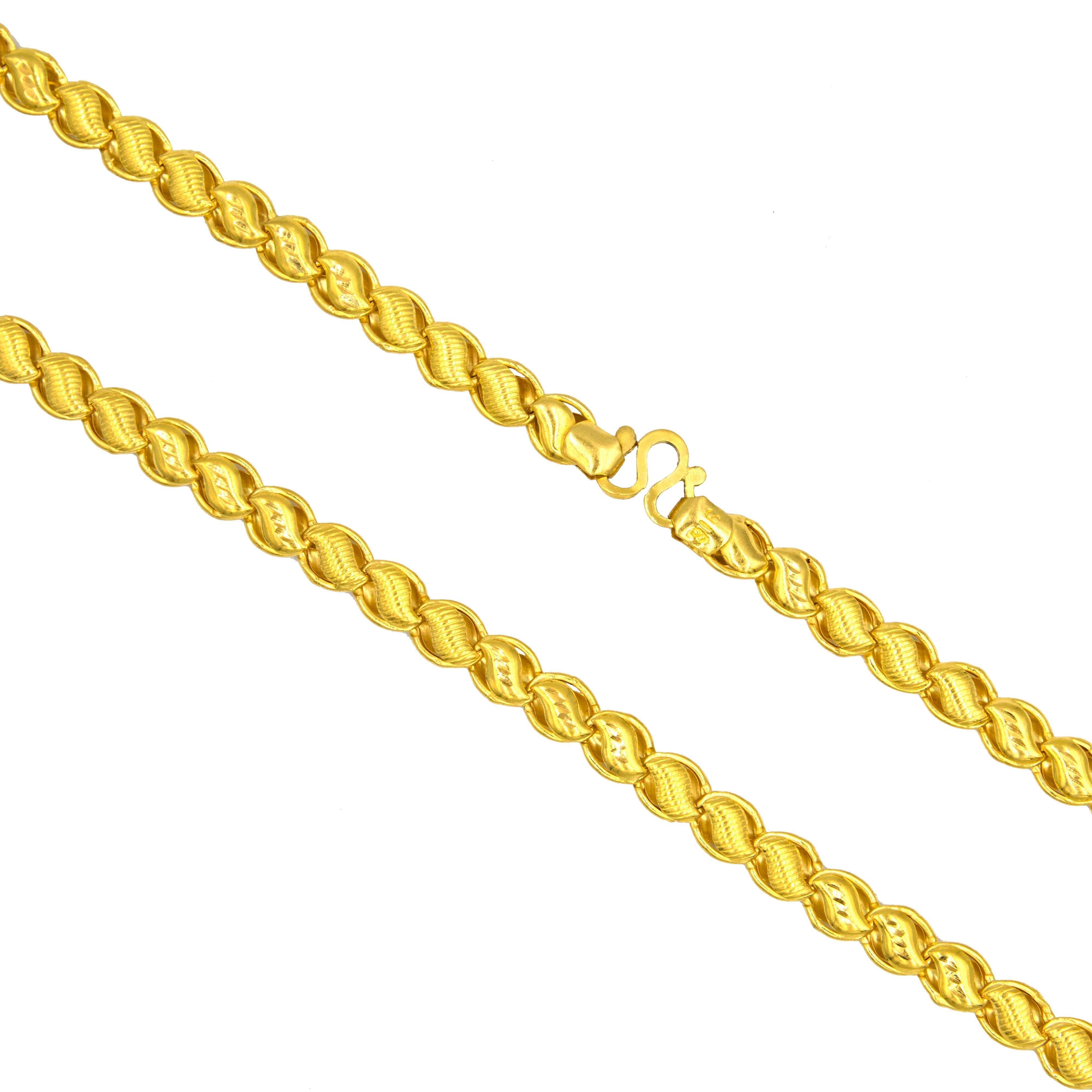 22K Fancy S‑Style Gold Chain – Premium Design