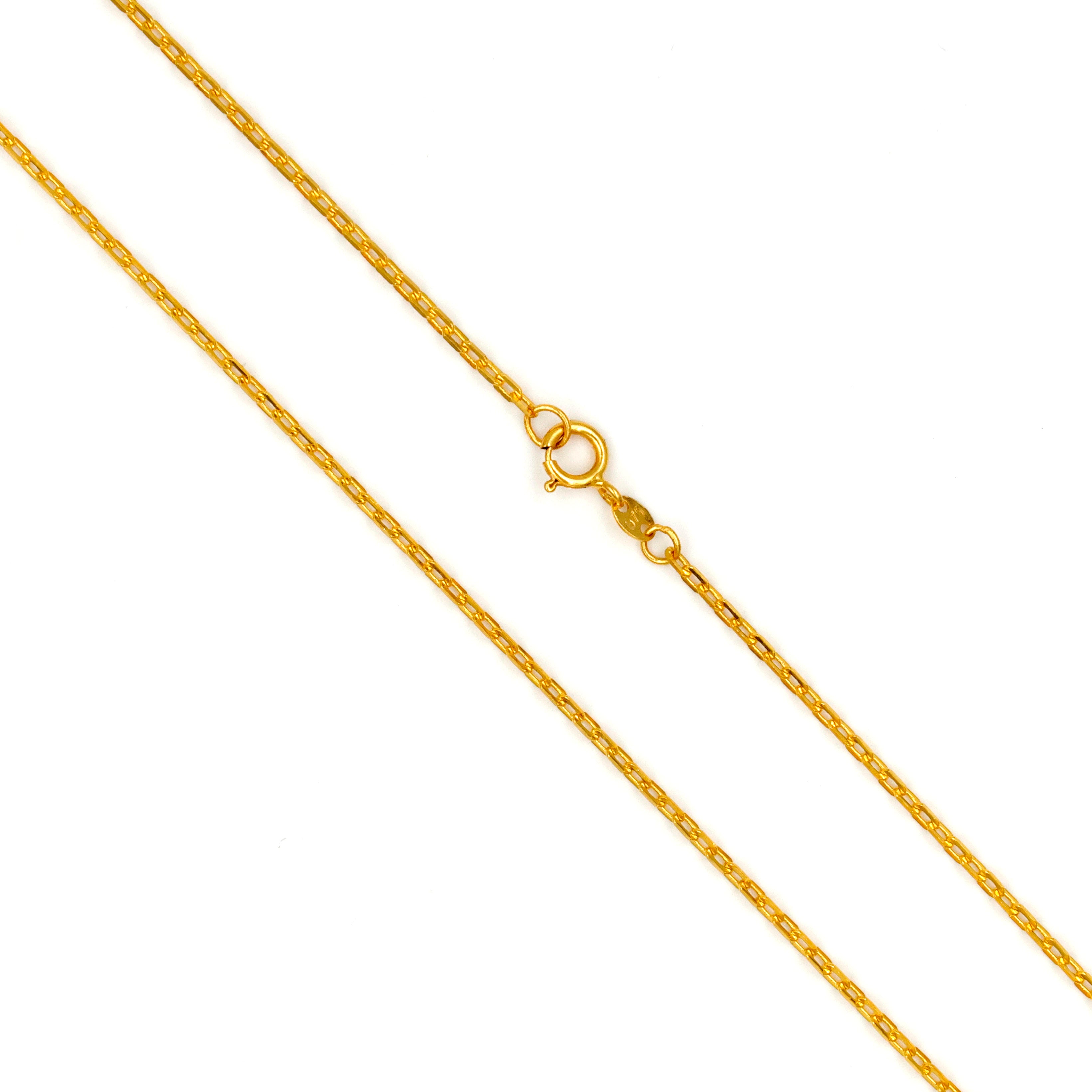 21K Gold Cube Link Chain – Geometric Sophistication & Premium Purity