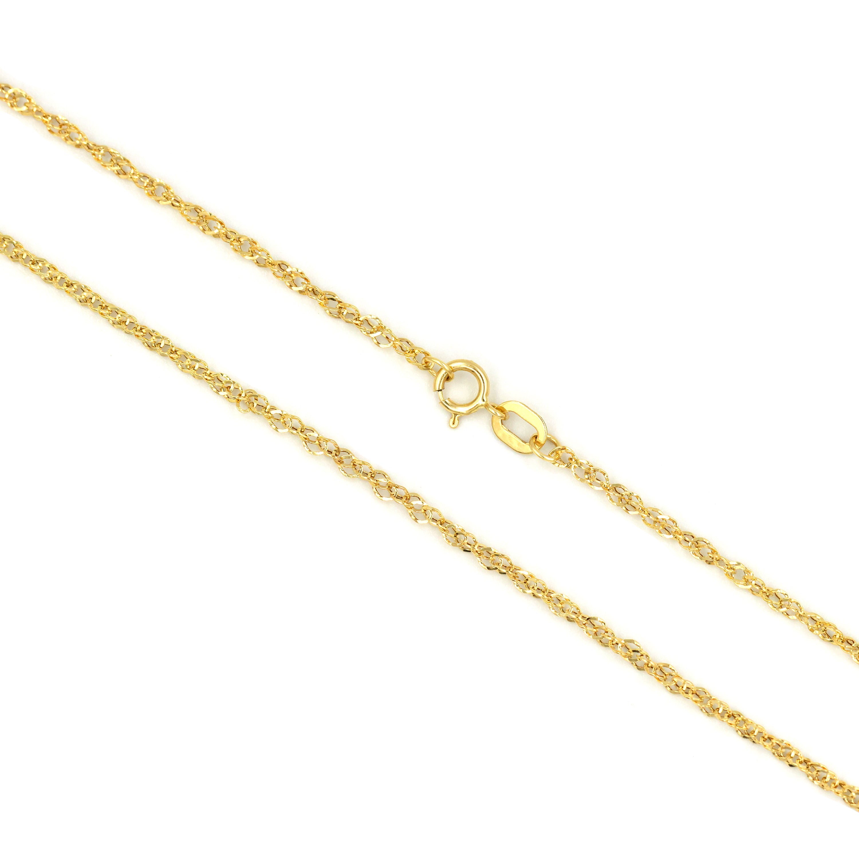 18K Gold Delicate Disco Chain – Subtle Sparkle & Refined Elegance
