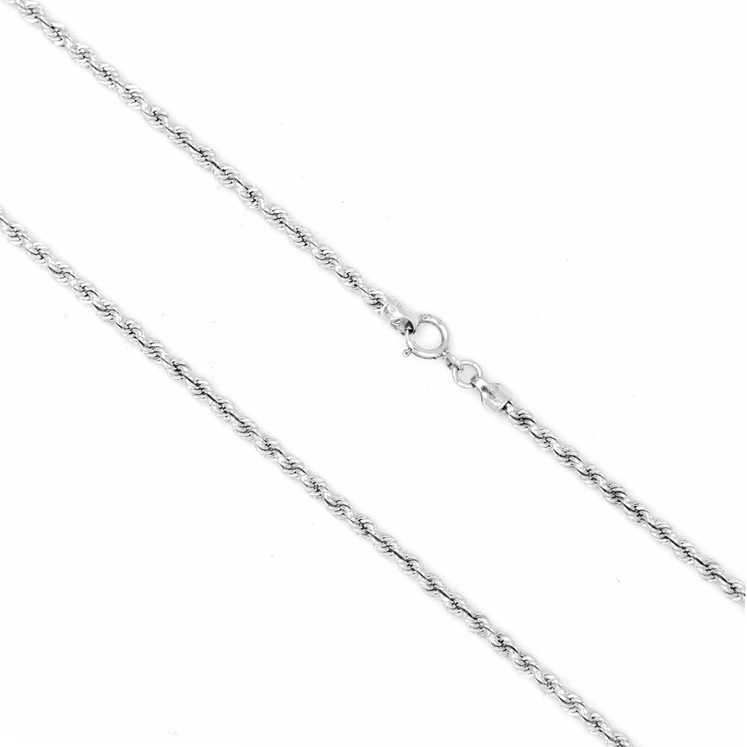 18K White Gold Rope Chain – Modern Luxury & Classic Design