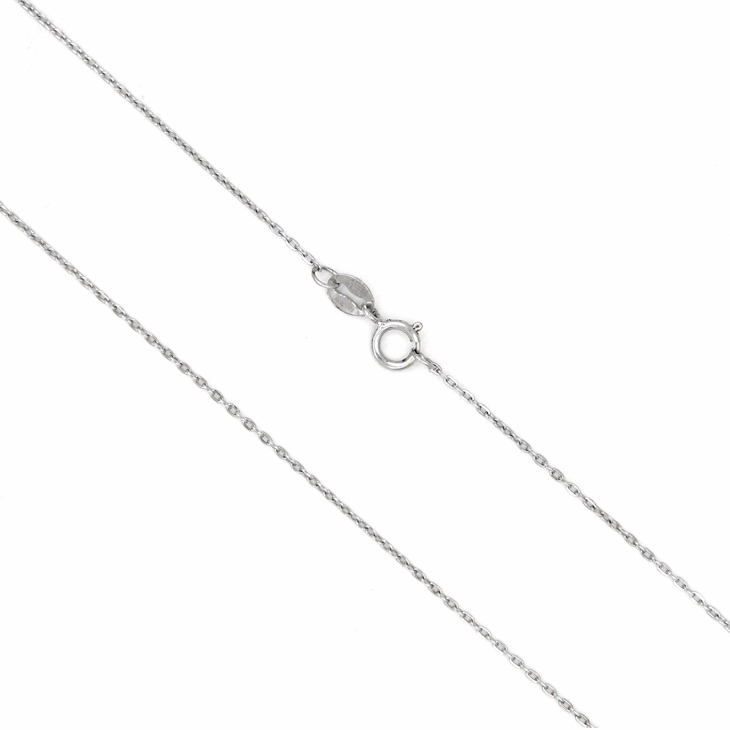 18K White Gold Link Chain – Timeless Elegance