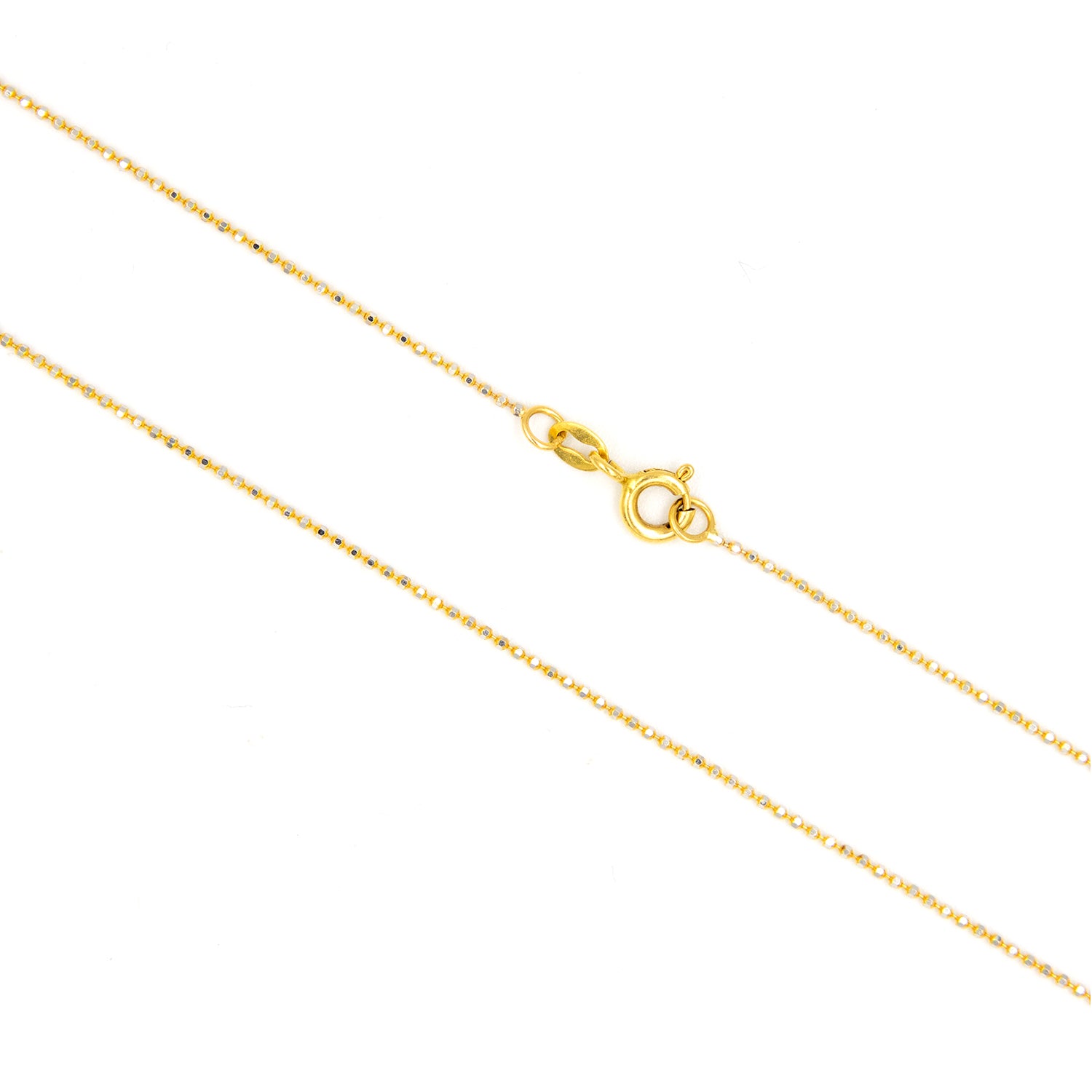 21K Gold Two-Tone Ball Chain