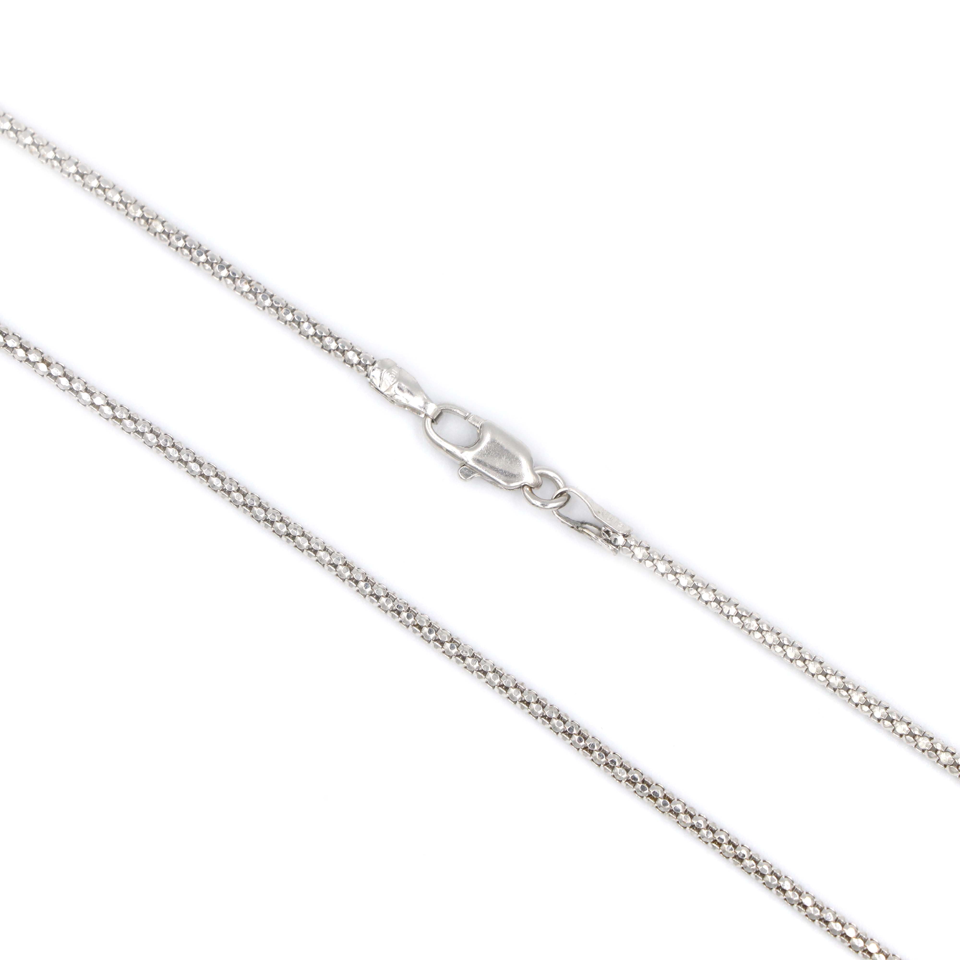 Elegant 18K White Gold Chains with Dots Design