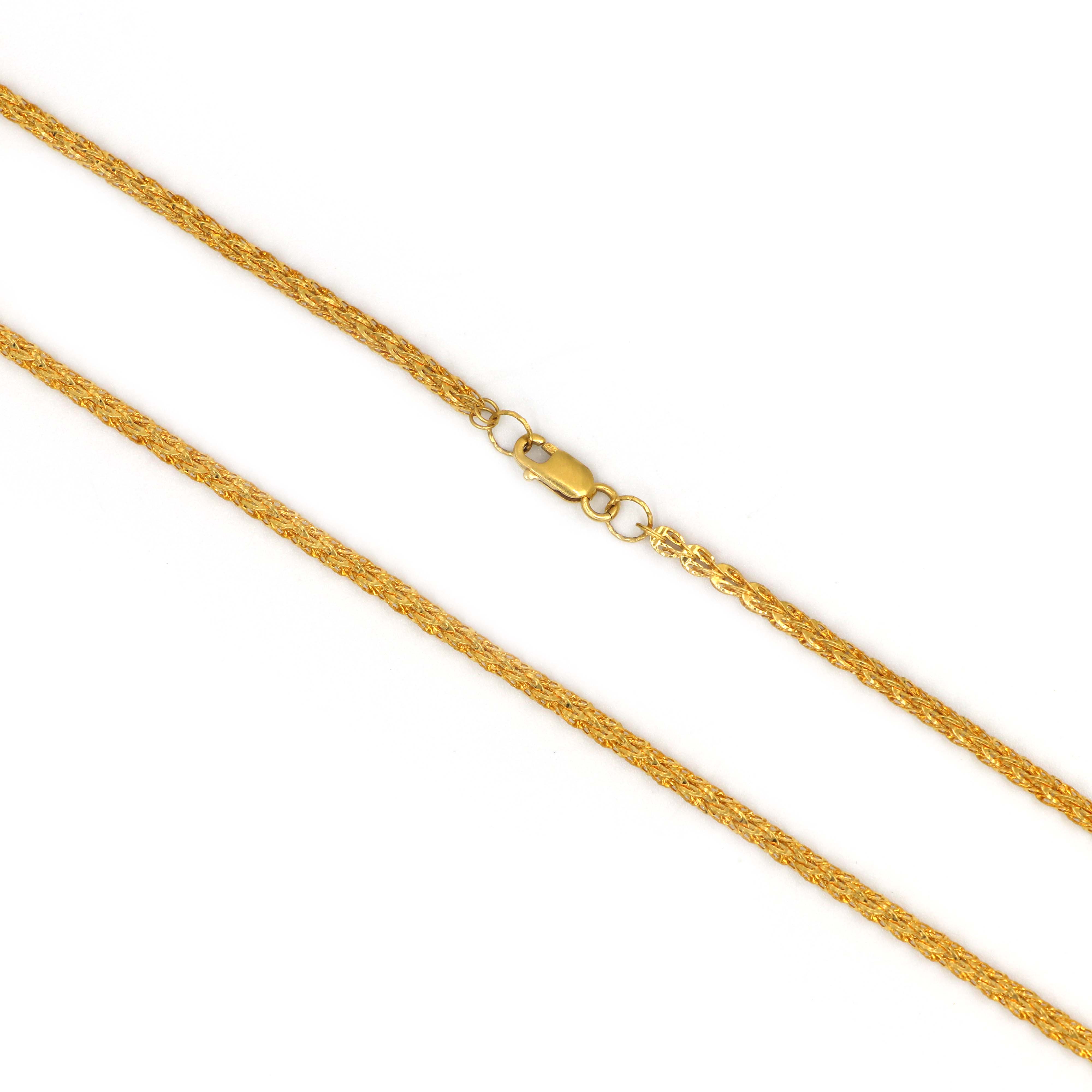 Classic 22K Gold V-Link Chain Necklace