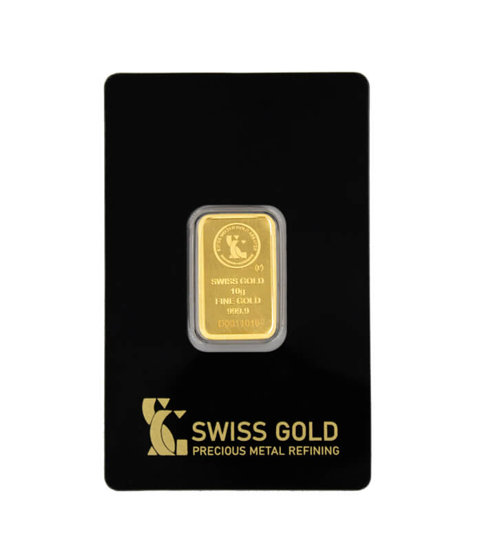 10 gm Swiss gold bar