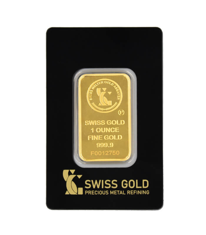 1 Oz Swiss gold bar