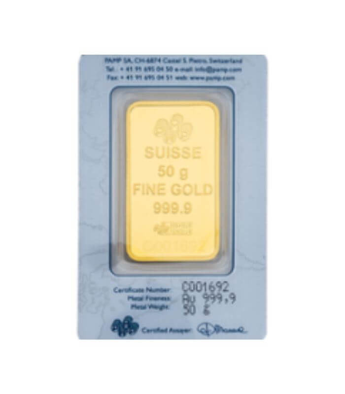50 Gm Suisse Gold Bar