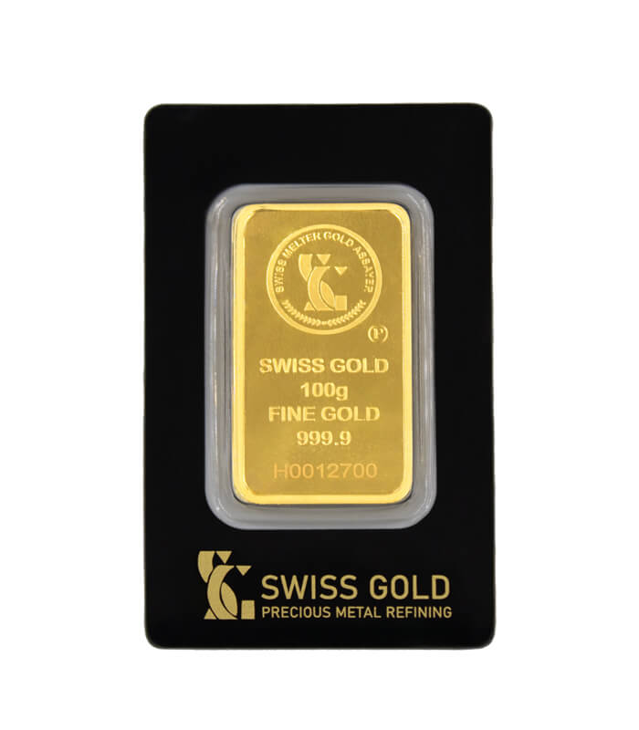 100 gm Swiss gold bar