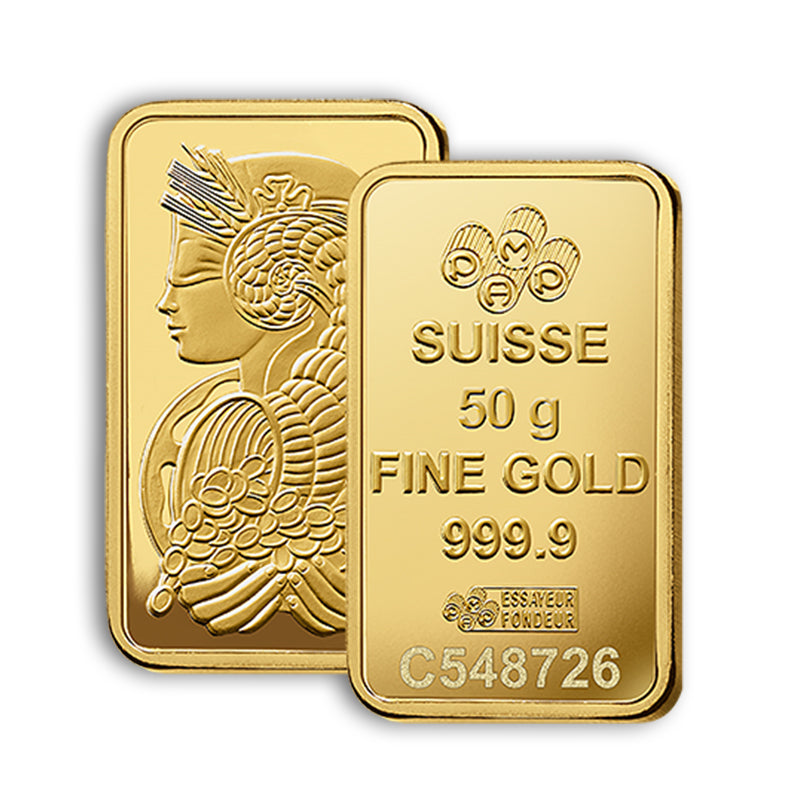 Pamp Suisse Queen Fortuna 50 Grams Gold Bar 24KT