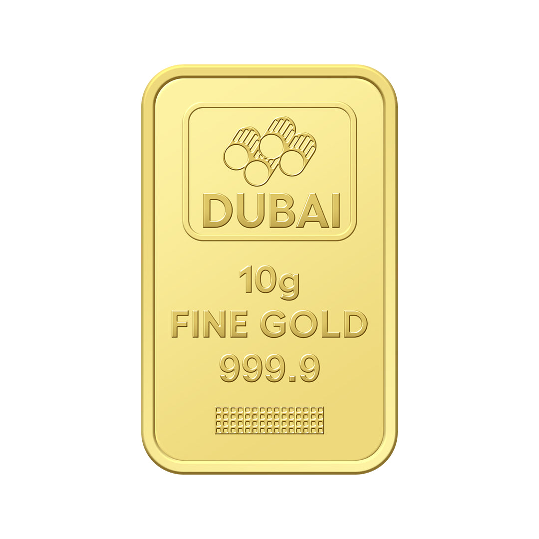 Dubai 10 Grams Pure 999.9 Fine Gold Bar