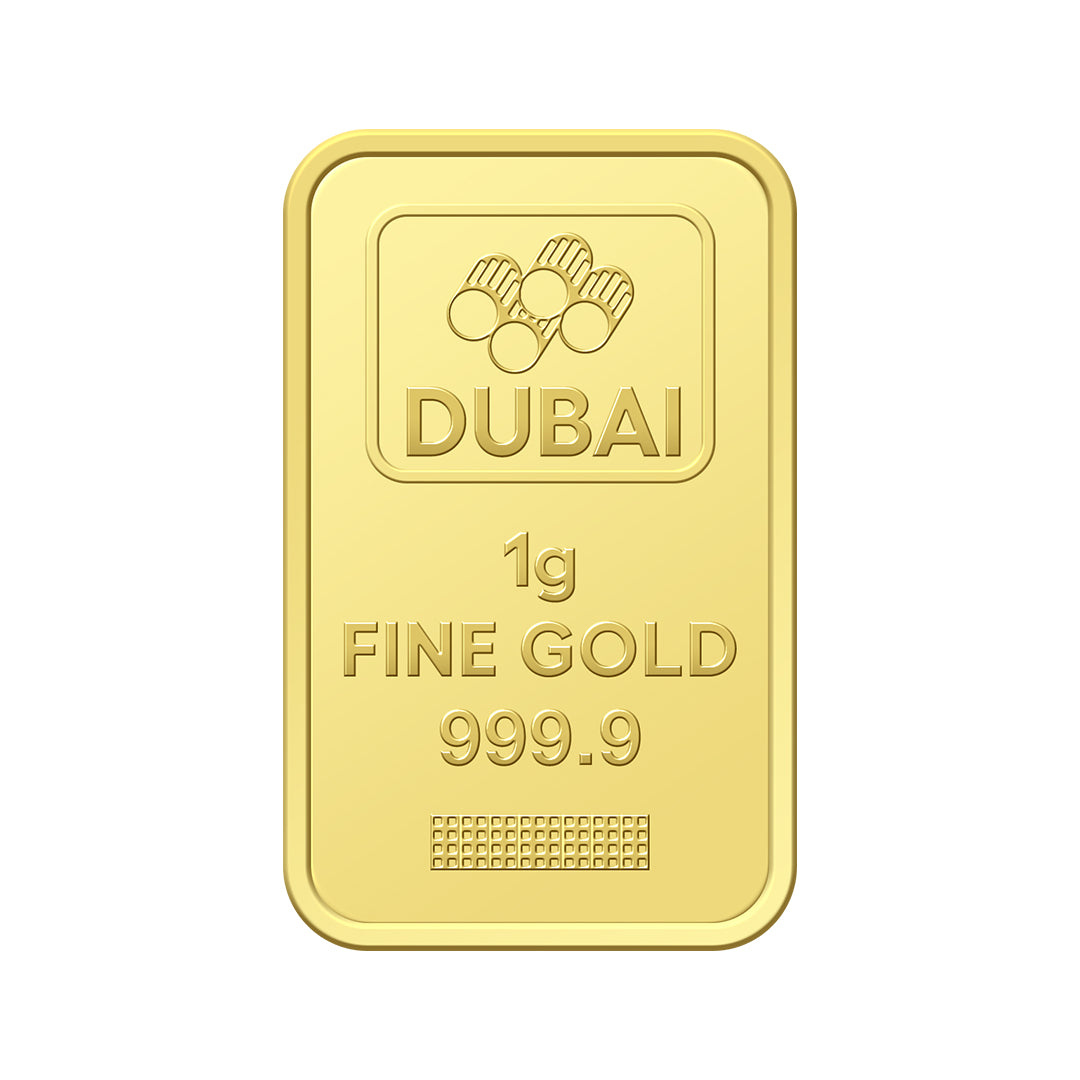 Dubai 1 Gram Pure 999.9 Fine Gold Bar