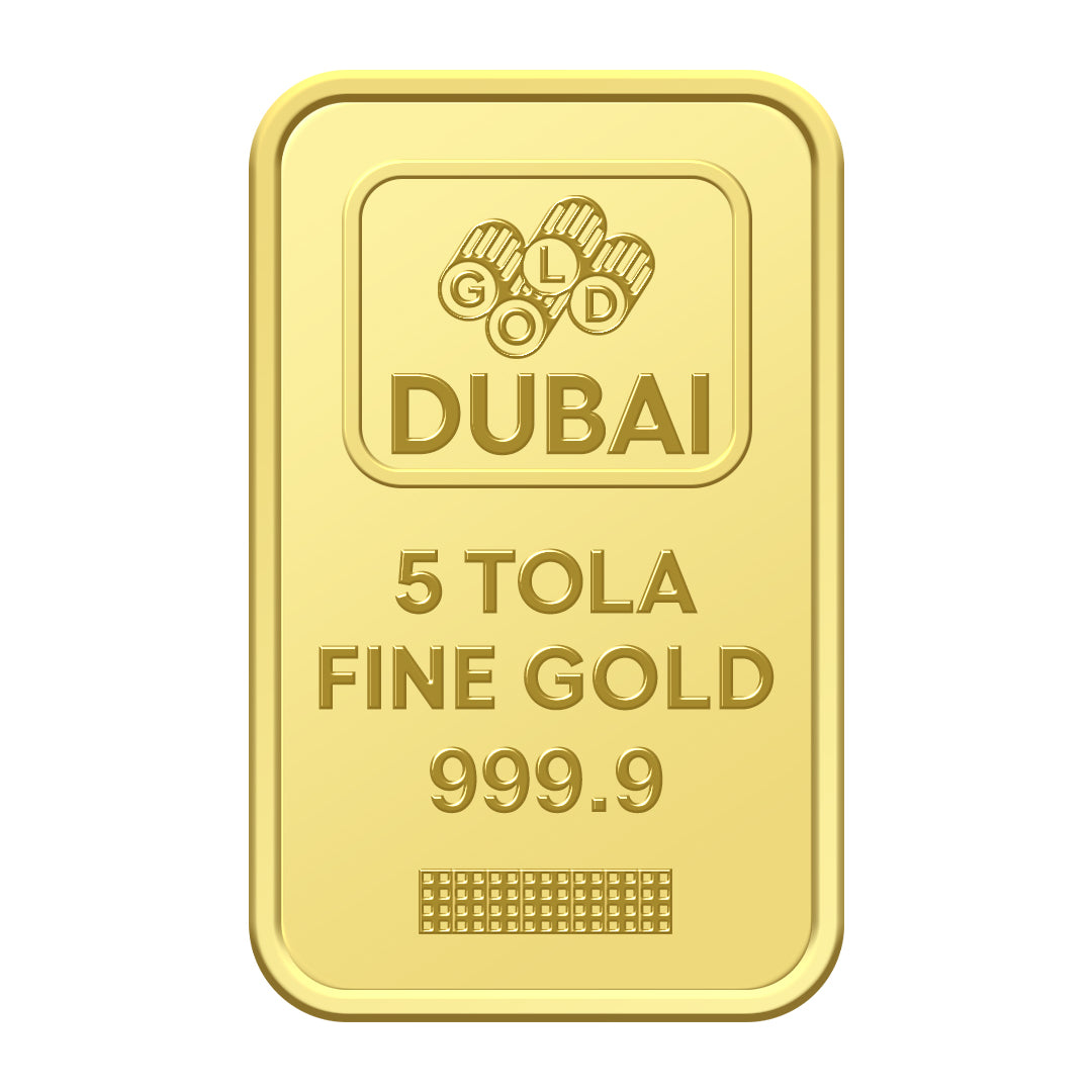 5 Tola Burj Khalifa Gold Bar 999.9 Purity